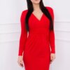 Fitted dress with a slit below the bust