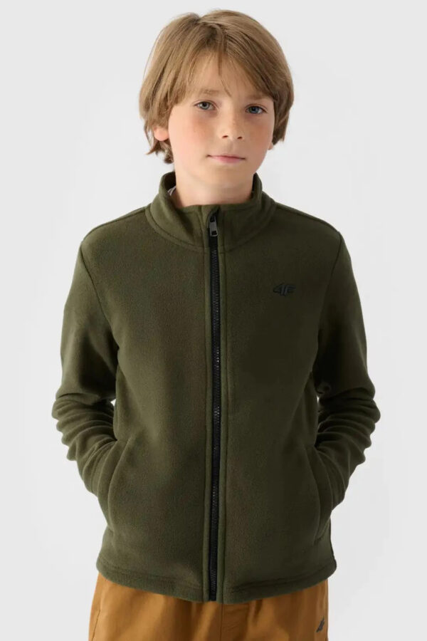 Fiú Fleecing Gallérral 4F Khaki 4FJWMM00TFLEM245-36S