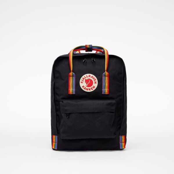 Fjällräven Kånken Rainbow Backpack Black/ Rainbow Pattern 16 l-alacsony-ár