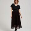 Flared midi skirt
