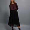 Flared midi skirt