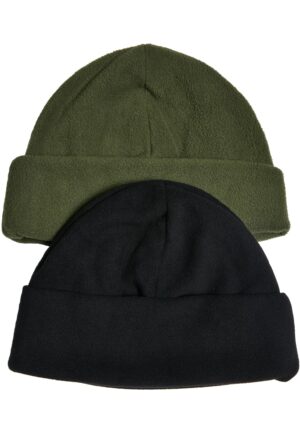 Fleece beanie 2-pack tiniolive/black