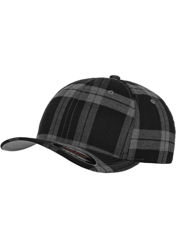 Flexfit Sapkák 'Tartan Plaid'  sötétszürke / fekete