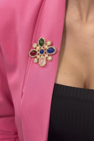 Floral brooch 2 multicolored