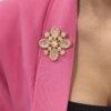 Floral brooch 2 white