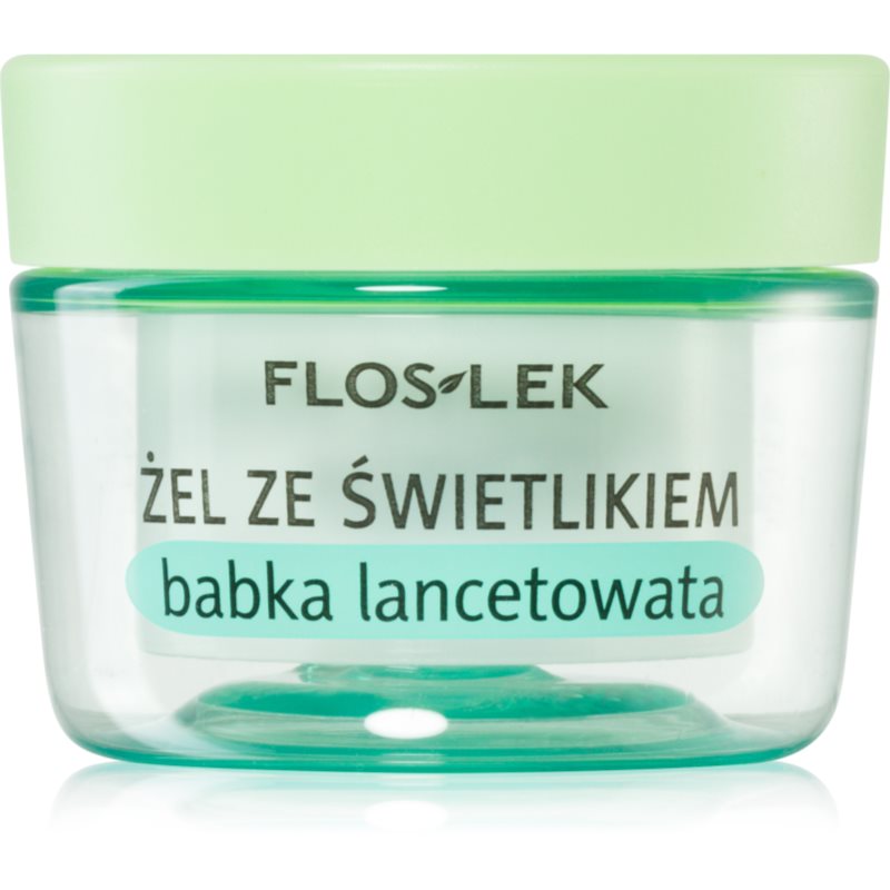 FlosLek Laboratorium Eye Care szemkörnyék ápoló gél útifűvel és orvosi szemvidítóval 10 g-Eredeti