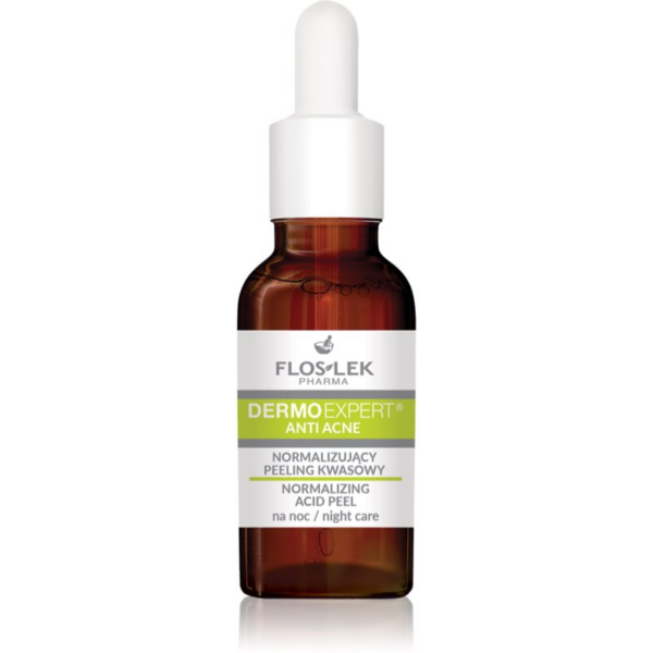 FlosLek Pharma DermoExpert Acid Peel normalizáló éjszakai ápolás a bőrhibákra 30 ml-Eredeti