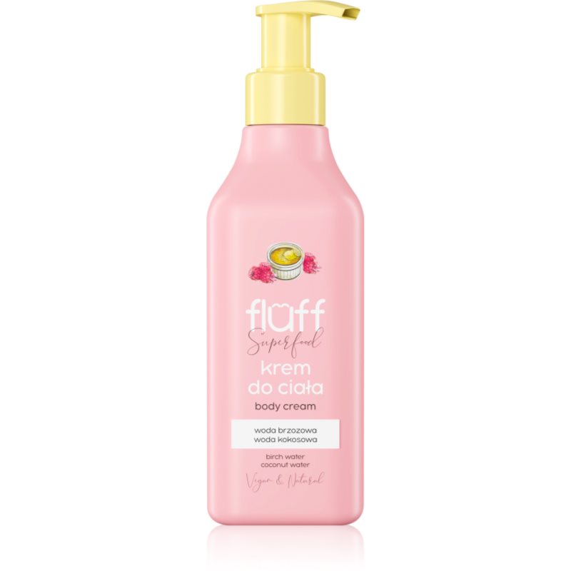 Fluff Superfood Creme Brulee & Raspberries testápoló krém Birch Water & Coconut Water 200 ml-Ár