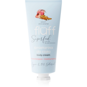 Fluff Superfood Peach & Caramel hidratáló testkrém Aloe & Sweet Almond Oil 150 ml-Ár