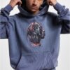Flying High Heavy Oversize Vintageblue Hoodie
