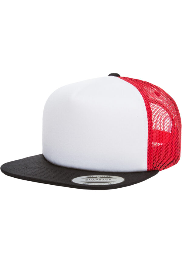 Foam Trucker with white front blk/wht/red