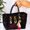 Fonott Shopper Strandtáska NOBO XK00410 Fekete