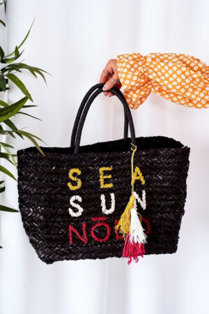 Fonott Shopper Strandtáska NOBO XK00410 Fekete