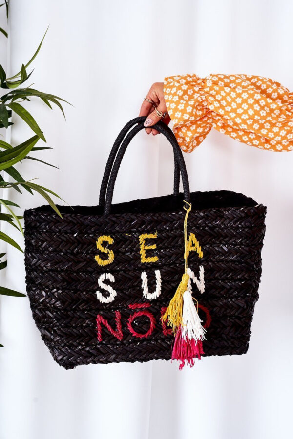 Fonott Shopper Strandtáska NOBO XK00410 Fekete