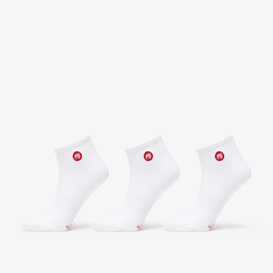 Footshop Ankle Socks 3-Pack White (Red Logo) 36-38-alacsony-ár