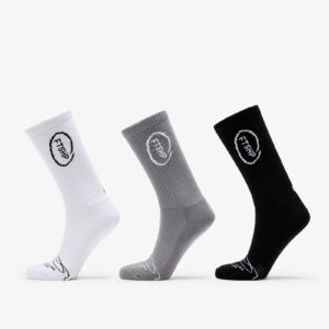 Footshop High Crew Socks 3-Pack Black/ White/ Grey 36-38-alacsony-ár