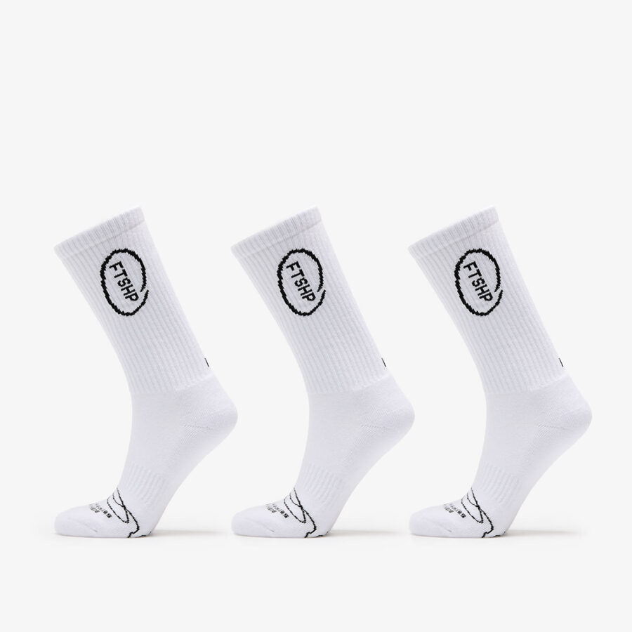 Footshop High Crew Socks 3-Pack White 36-38-alacsony-ár