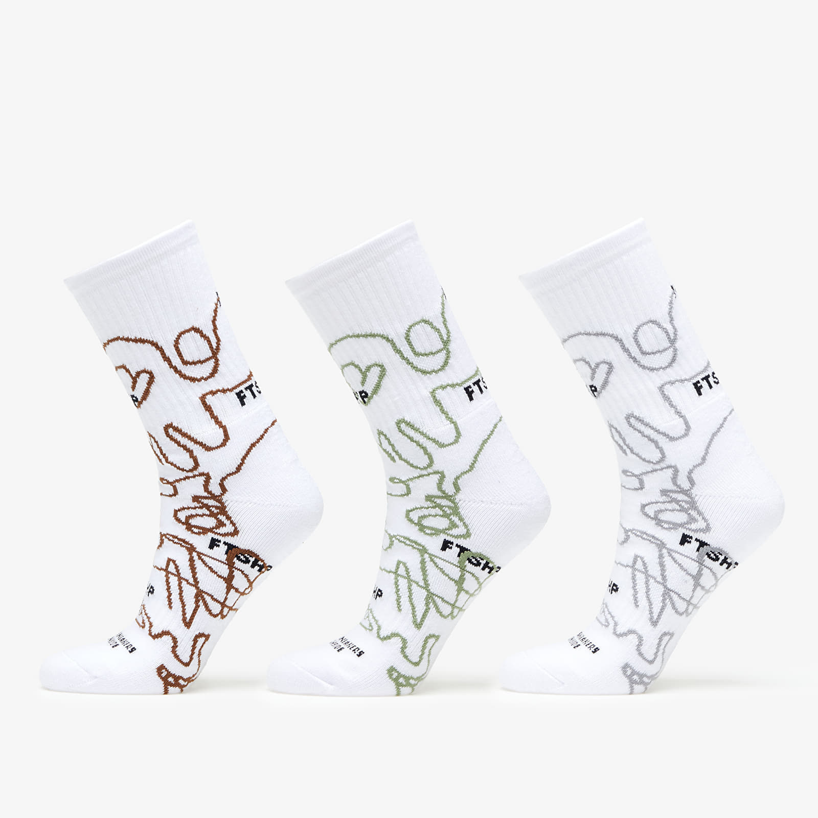 Footshop The Bubble Socks 3-Pack Multicolour 36-38-alacsony-ár