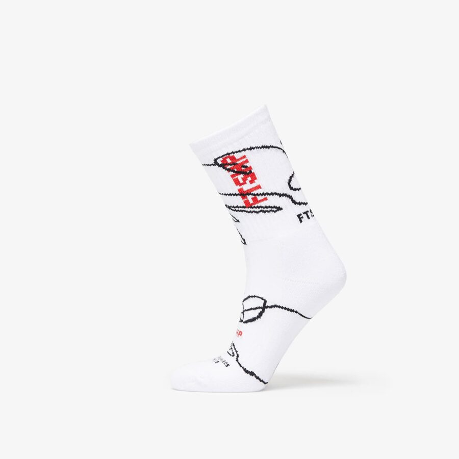 Footshop The Skateboard Socks White/ Red 36-38-alacsony-ár