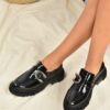 Fox Shoes Black Patent Leather Women's Casual Shoes