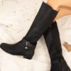 Fox Shoes Women's Black Faux Leather Boots