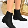 Fox Shoes Women's Black Low Heel Daily Boots