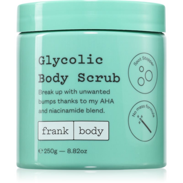 Frank Body Glycolic testpeeling A.H.A.-val (Alpha Hydroxy Acids) 250 g-Ár