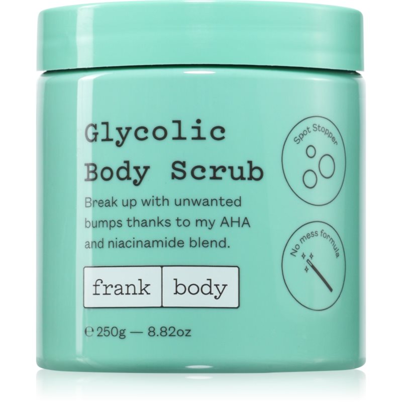 Frank Body Glycolic testpeeling A.H.A.-val (Alpha Hydroxy Acids) 250 g-Ár