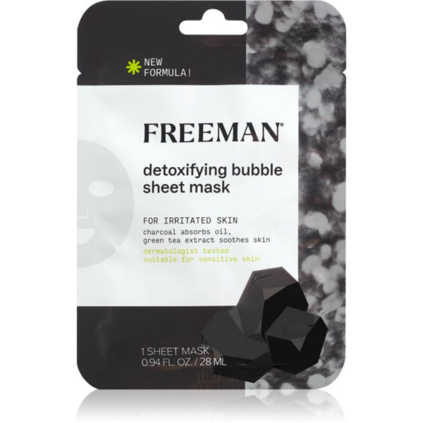 Freeman Essentials Charcoal & Green Tea Méregtelenítő arcmaszk zsíros bőrre 28 ml