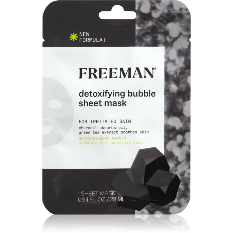 Freeman Essentials Charcoal & Green Tea Méregtelenítő arcmaszk zsíros bőrre 28 ml