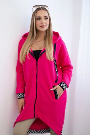 Fuchsia hoodie with zipper