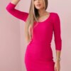 Fuchsia neckline dress