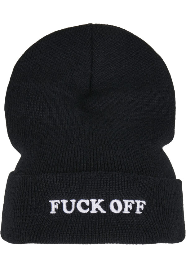 Fuck Off Beanie Black/White