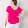 Fukszia plus size pamut póló