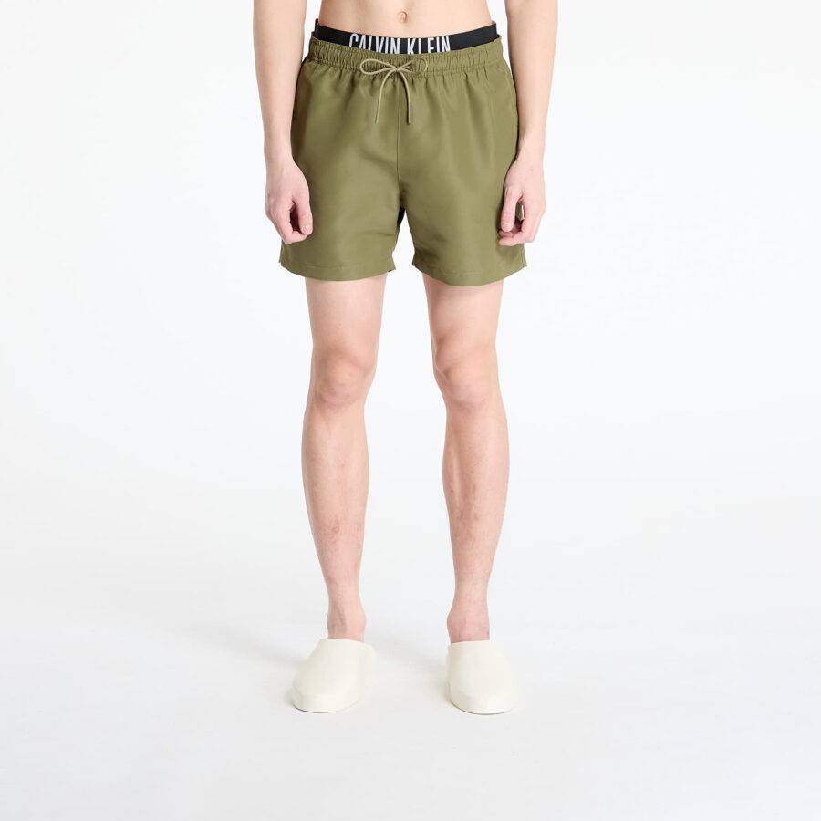 Fürdőruhák Calvin Klein Jeans Medium Double Wb Boardshorts Green S-alacsony-ár