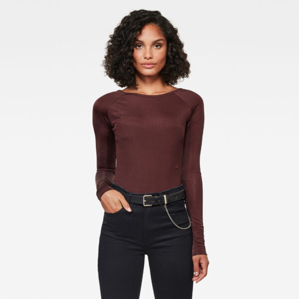 G-STAR Body - Melam boat slim body ls burgundy G-STAR Body - Melam boat slim body ls burgundy