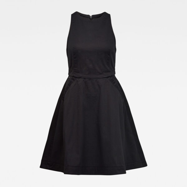 G-STAR Dress - Core fit and flare dress sless black