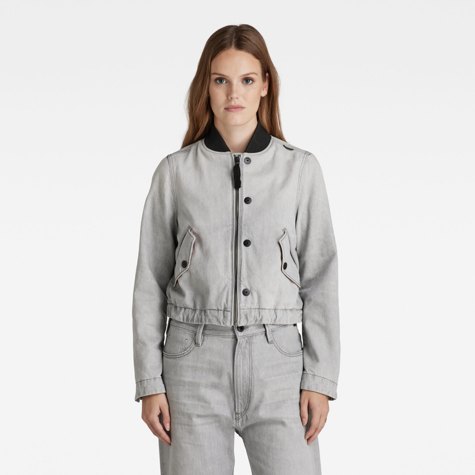 G-STAR Jacket - Drawstring Bomber Jacket Grey