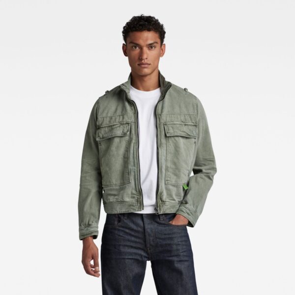 G-STAR Jacket - Utility Flap Pocket Zip Jacket Green