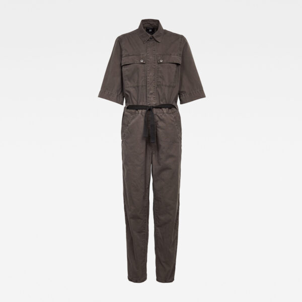 G-STAR Jumpsuit - Army straight jumpsuit wmn 12 slv brown