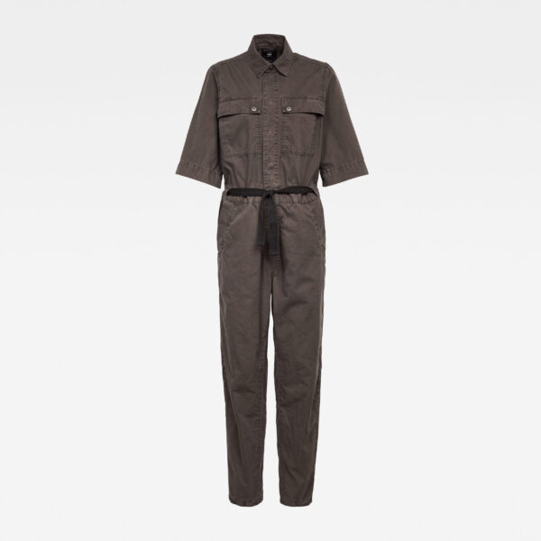 G-STAR Jumpsuit - Army straight jumpsuit wmn 12 slv brown