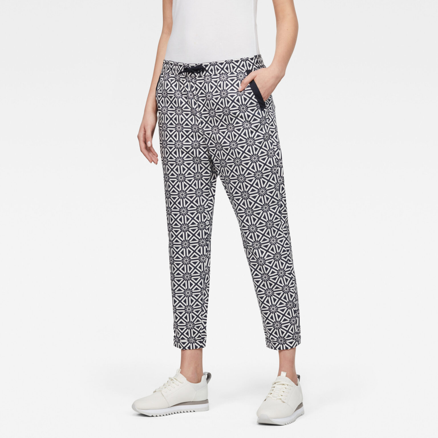 G-STAR Pants - Bronson mid sport chino wmn blue and white