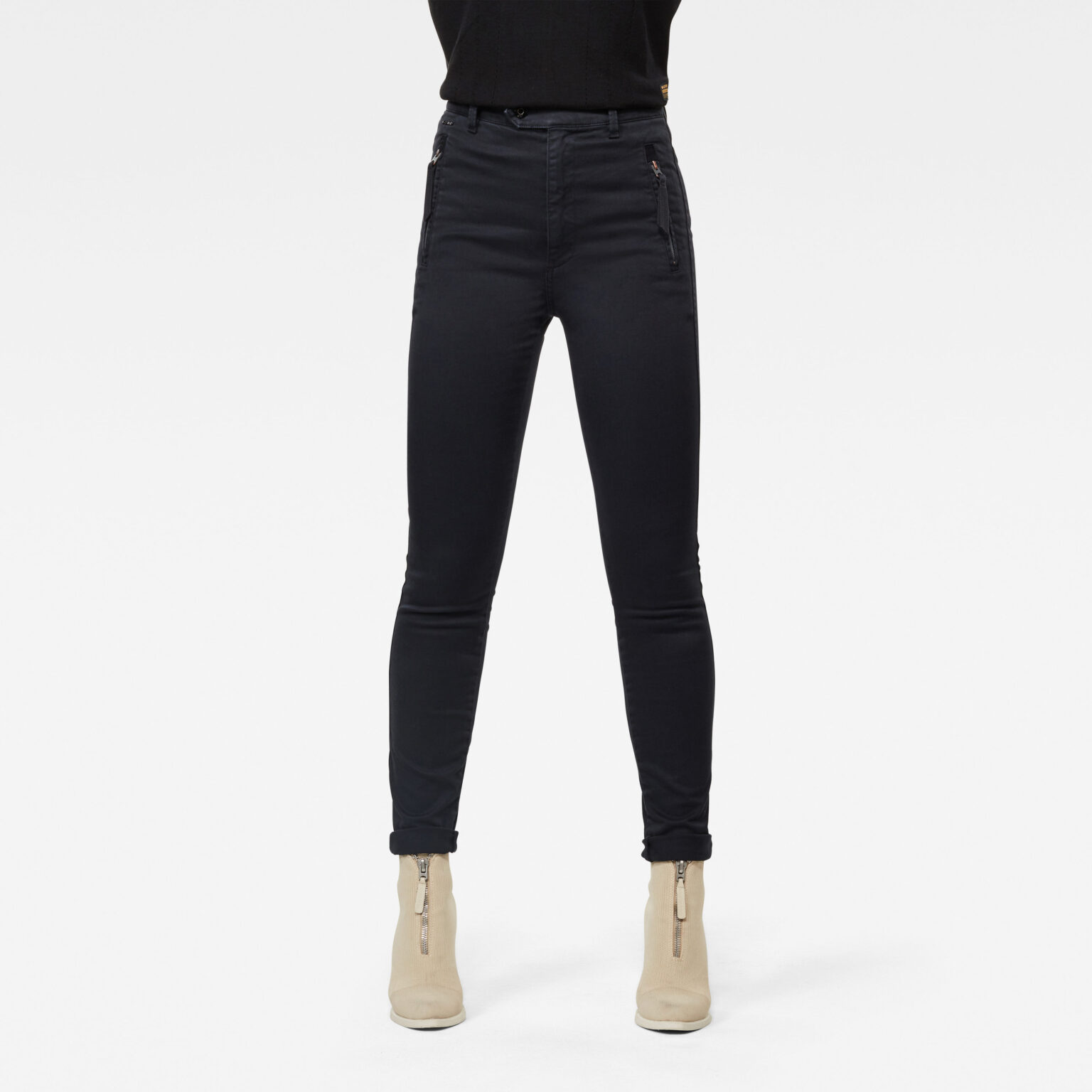 G-STAR Pants - Weld high slim chino wmn dark blue