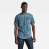 G-STAR Shirt - 3301 slim shirt ss blue