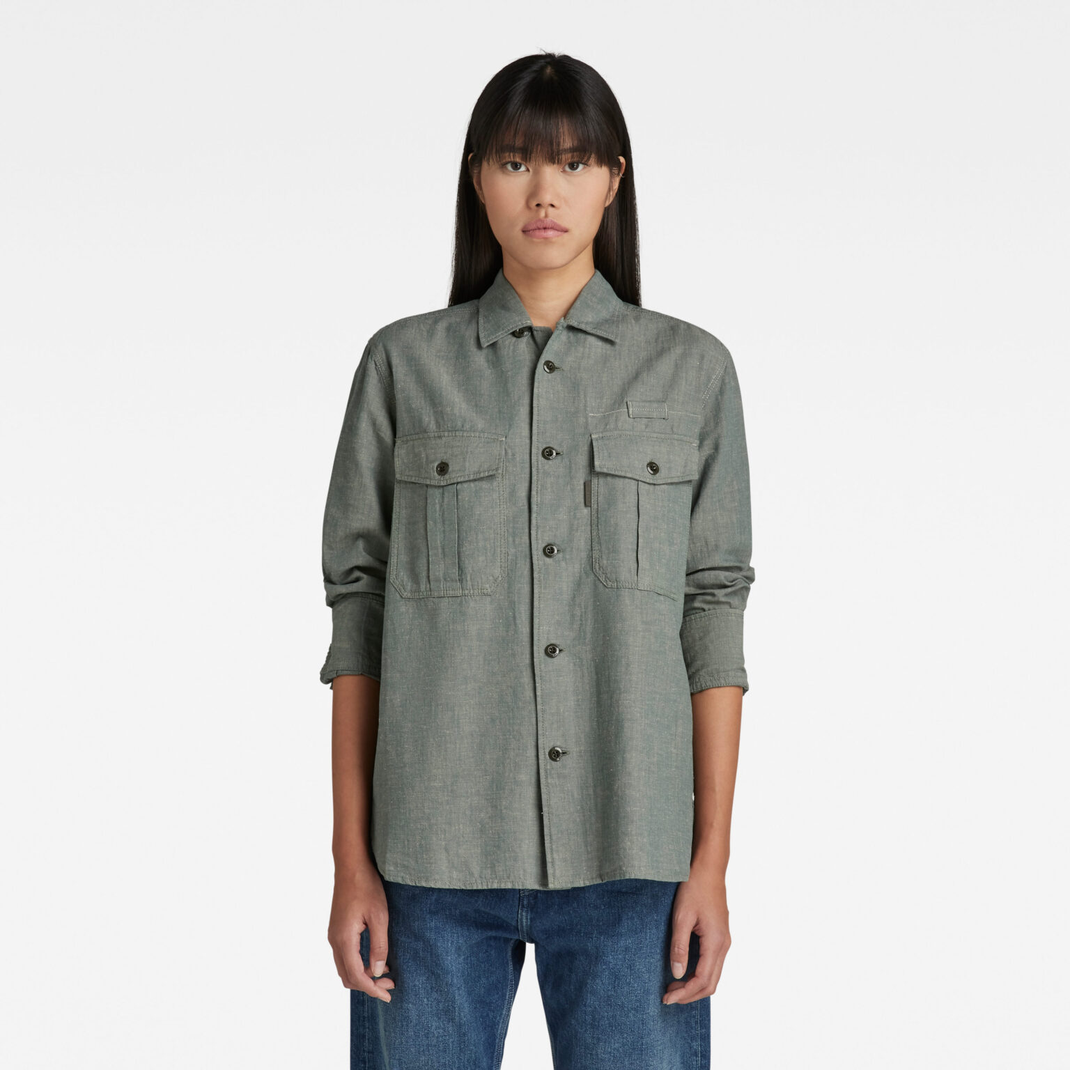 G-STAR Shirt - Officer BF shirt ls wmn grey