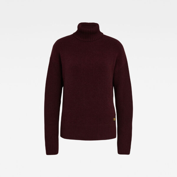 G-STAR Sweater - Addir roll loose knit wmn ls burgundy