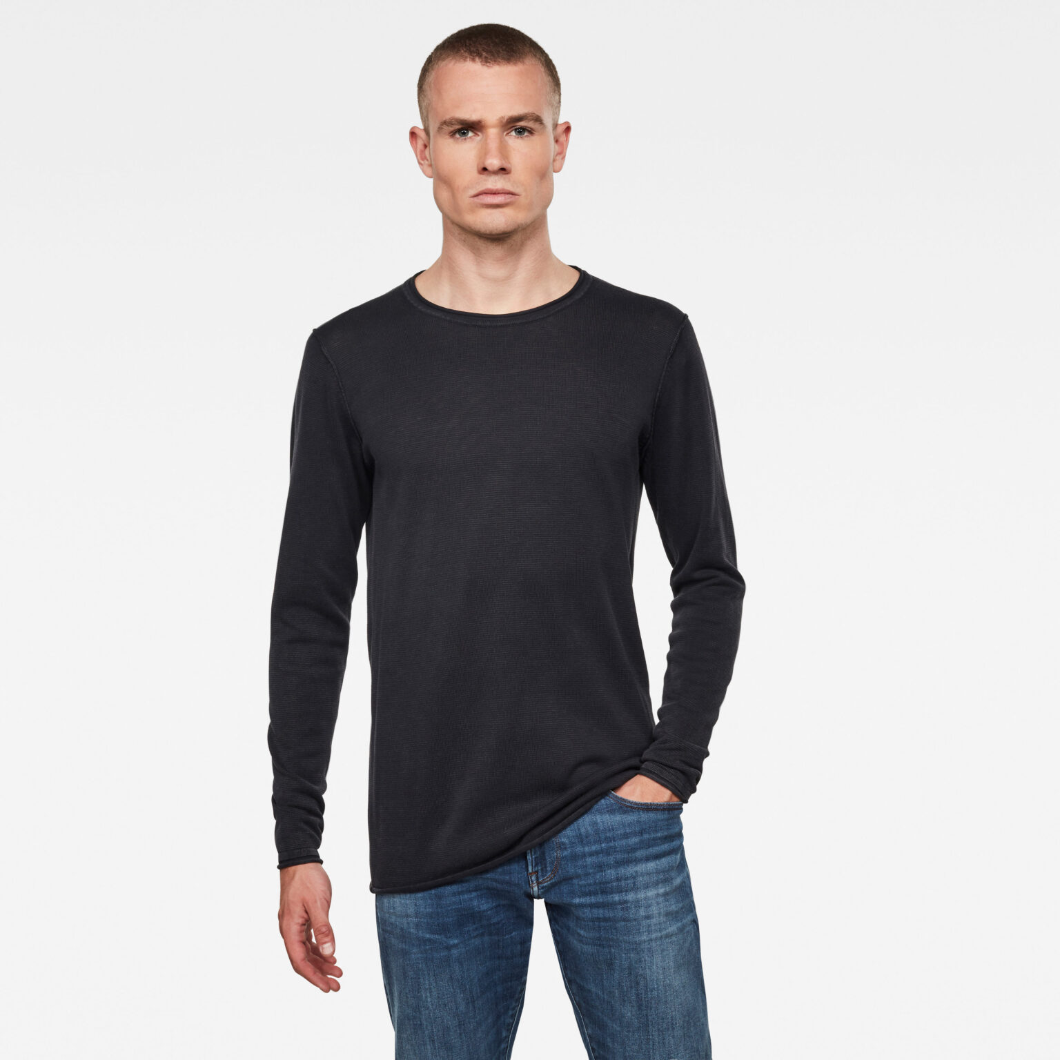 G-STAR Sweater - Bronek r knit ls black