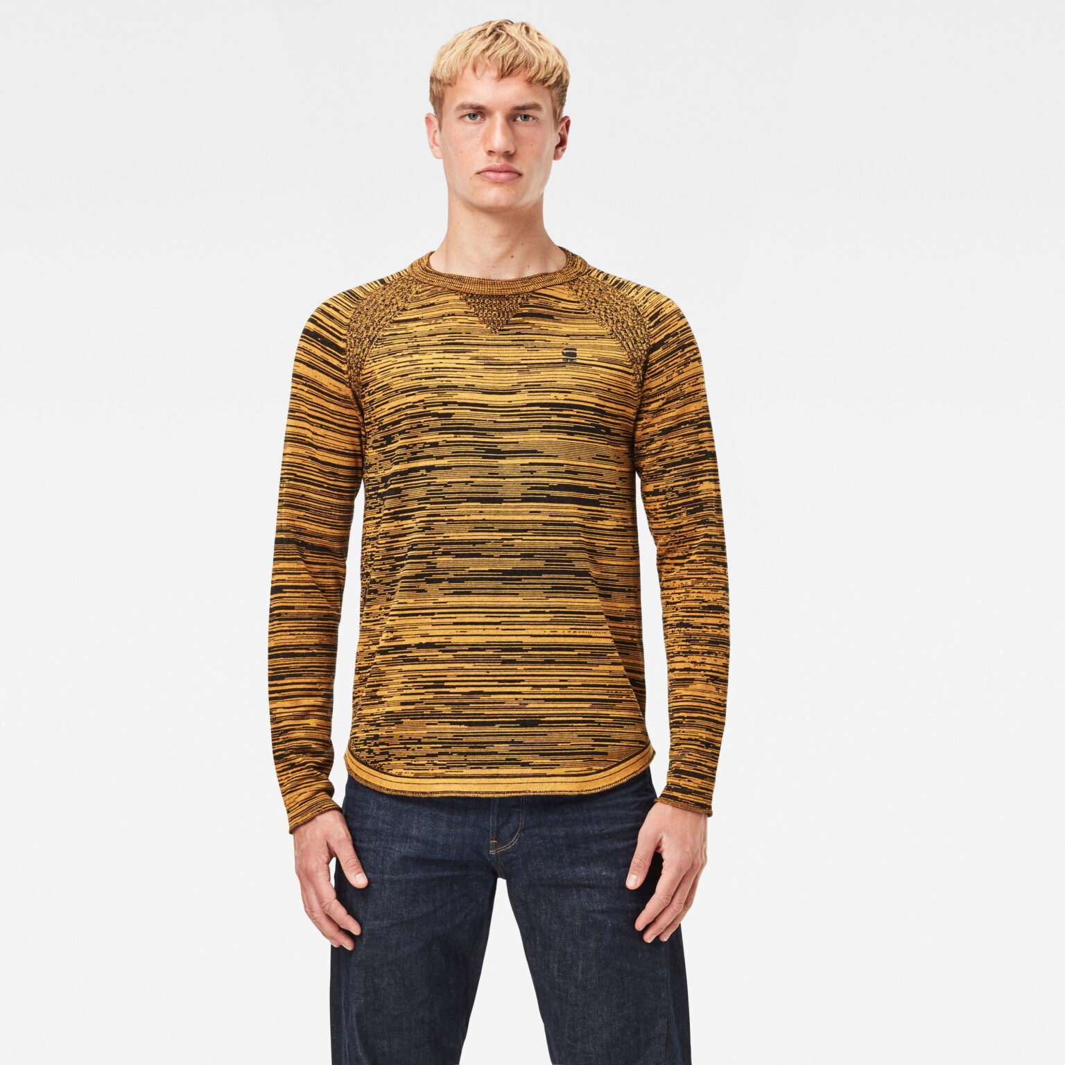 G-STAR Sweater - Core solli straight r knit ls yellow-black
