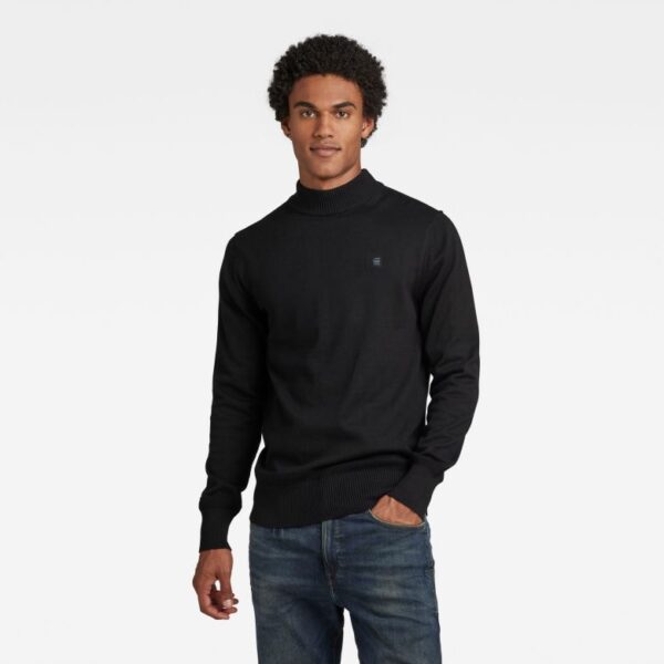 G-STAR Sweater - Premium core mock knit black G-STAR Sweater - Premium core mock knit black