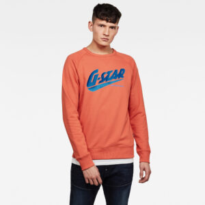 G-STAR Sweatshirt - Fast raglan gr r sw ls orange G-STAR Sweatshirt - Fast raglan gr r sw ls orange